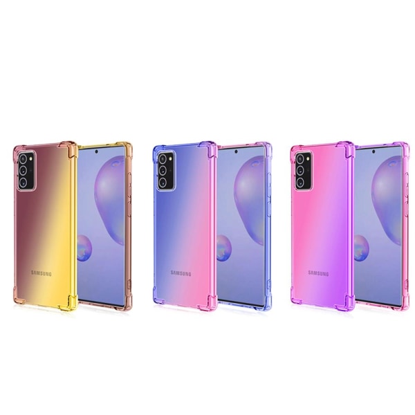 Samsung Galaxy Note 20 - Tyylikäs silikonikuori Blå/Rosa