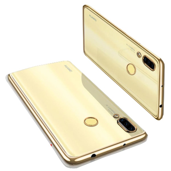 Huawei P30 Lite - Skyddande Silikonskal (Electroplating) Guld