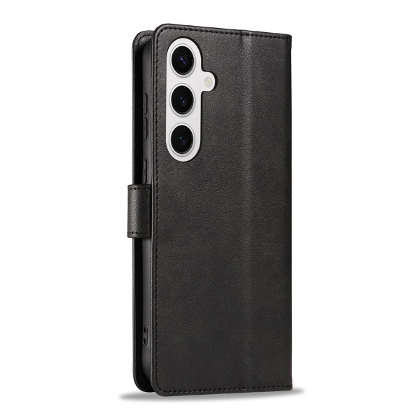 S24 Plus - Läderplånboksfodral i 6 färger Black