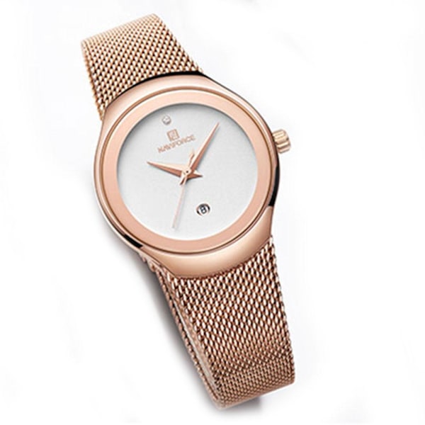 Elegant Super Slim Dam Klocka (NaviForce) Svart