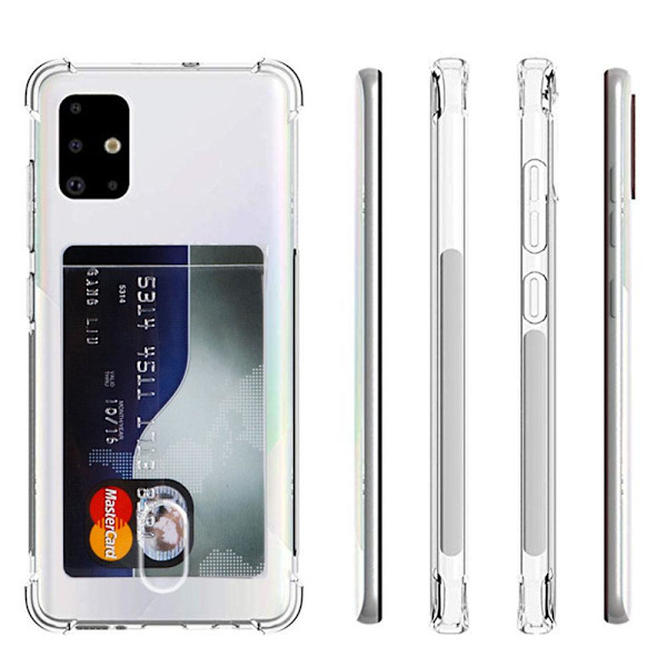 Samsung Galaxy A51 - Etui med kortholder Transparent