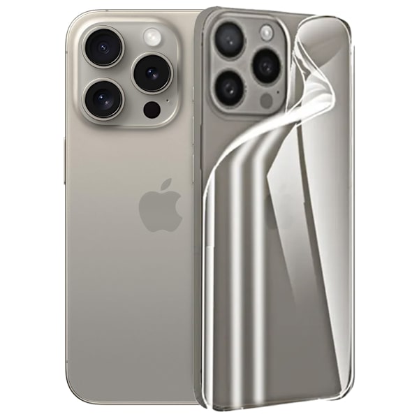 iPhone 15 pro max Back Hydrogel Skärmskydd HD 0,2mm Transparent