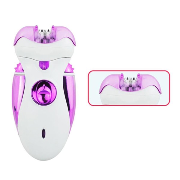 Multifunktionell 4 in 1 Epilator Rakapparat Kemei KM-2530 Rosa
