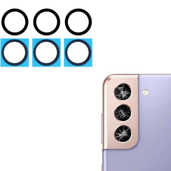 3-PACK Samsung Galaxy S21 -kameran linssin varaosa Transparent