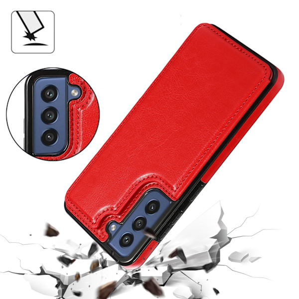 A14 5G - Elegant läderfodral med Magnetlåsning Red