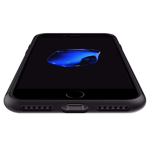 iPhone 7 - Mat cover & blød skærmbeskytter Svart