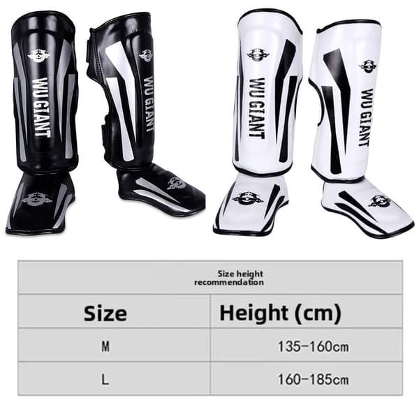 Benskydd för MMA & boxning  Perfekt passform & skydd Vit Large