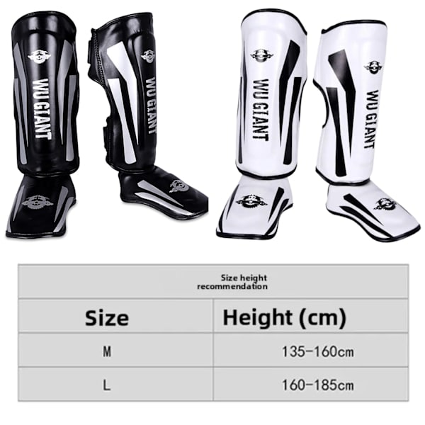 Benskydd för MMA & boxning  Perfekt passform & skydd Vit Medium