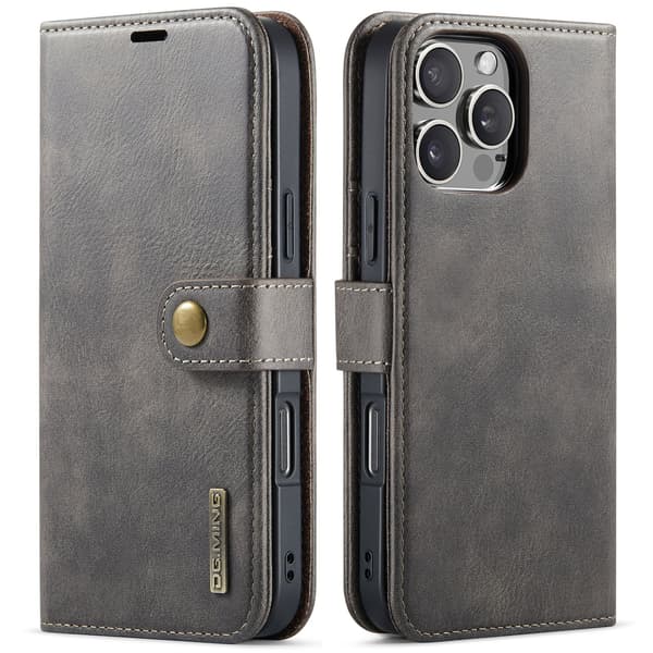 iPhone 14 Pro Premium Läderfodral - Stilrent & Flexibelt Svart