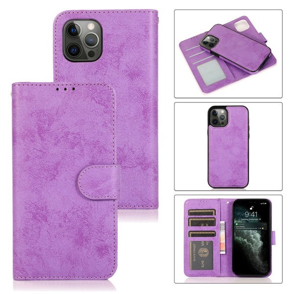 iPhone 13 Pro - Praktiskt Stilsäkert Plånboksfodral Purple