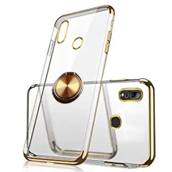 Huawei P Smart Z - Beskyttelsescover med ringholder (Floveme) Guld Guld