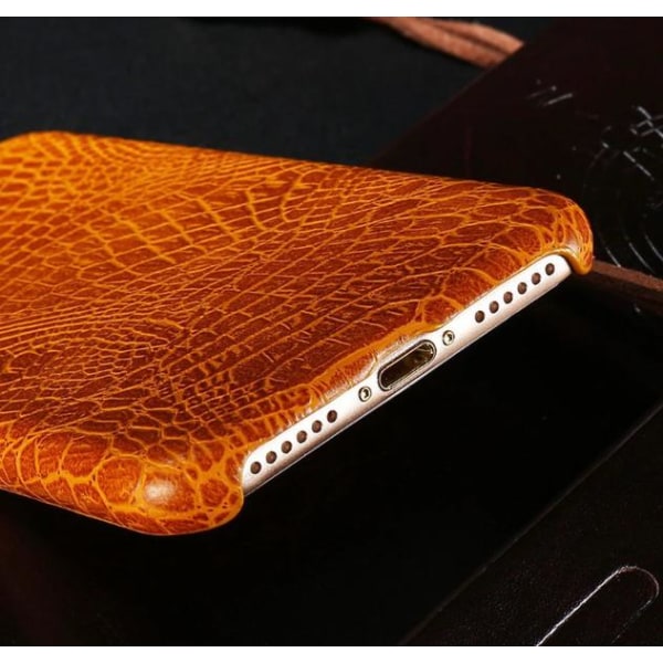 iPhone 7 Plus - Luxury Crocodile Pattern Ultra Thin Skal FLOVEME Brun