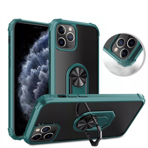 iPhone 12 Pro Max - Skal med Ringhållare Grön