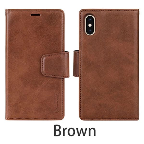 iPhone XS MAX - Professionellt Dubbelfunktion Plånboksfodral Brun Brun