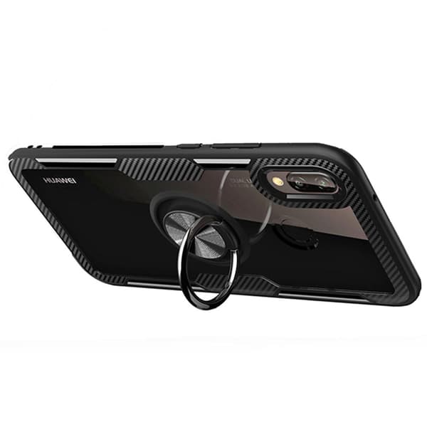 Huawei P20 Lite - Leman Skal med Ringhållare Blå/Blå Blå/Blå
