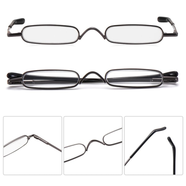 Lukulasit vahvuudella +1.0 - +4.0 Kannettava metallikotelo UNISEX Silver +1
