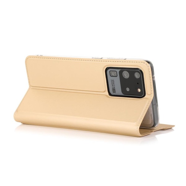 Samsung Galaxy S20 Ultra - Stilfuldt Wallet etui Gold Guld