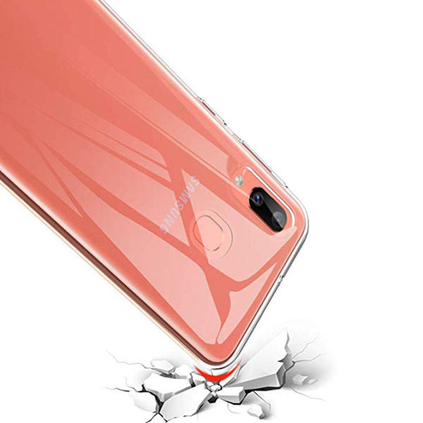 Samsung Galaxy A20E - Skyddande Silikonskal (FLOVEME) Transparent