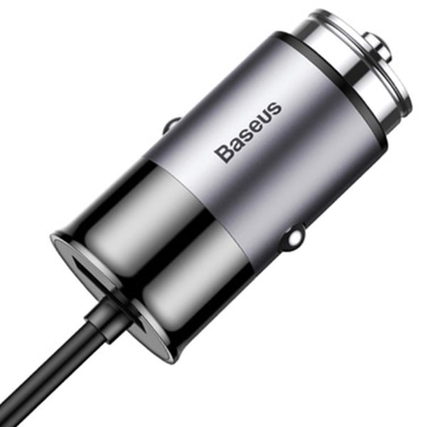 Kraftfull 3-USB Port Billaddare BASEUS Svart