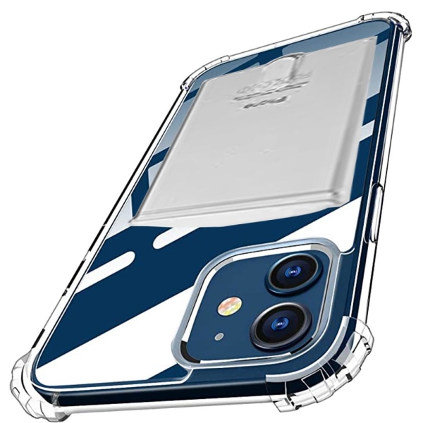 iPhone 12 Mini - Praktiskt Skal med Korthållare Transparent
