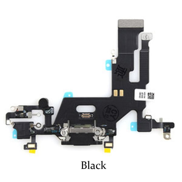 USB-laddningsport Flex-kabel iPhone 11 Svart