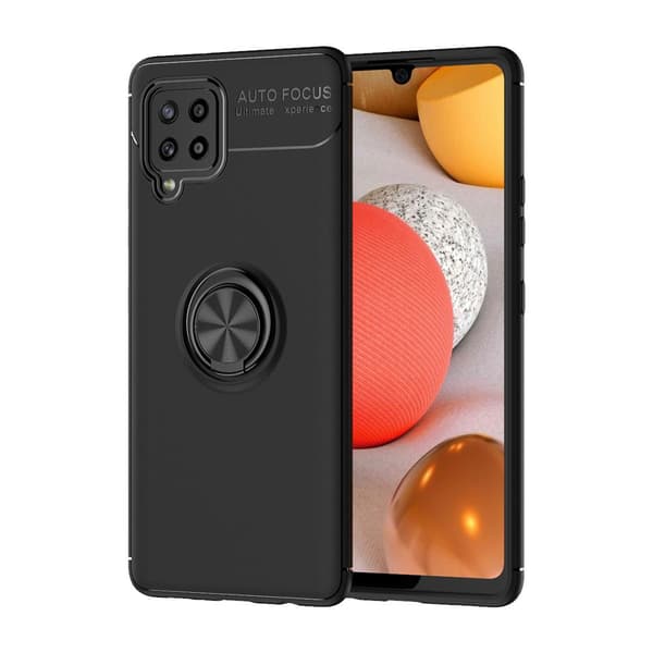 Samsung Galaxy A12 - Skal med Ringhållare Blå