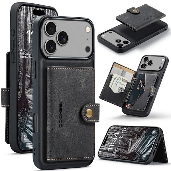 iPhone 17 Pro Wallet Case  Premiumkvalitet Röd