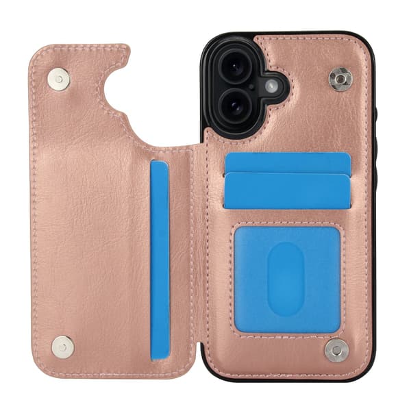 iPhone 17 NKOBEE Skal Premiumdesign med Kortfack Marinblå