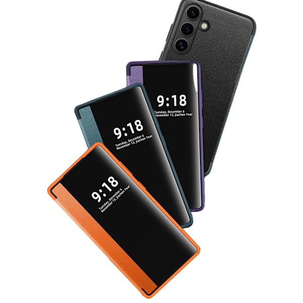 Samsung Galaxy S23 - Fodral med Stilren Design & Smartfönster Svart