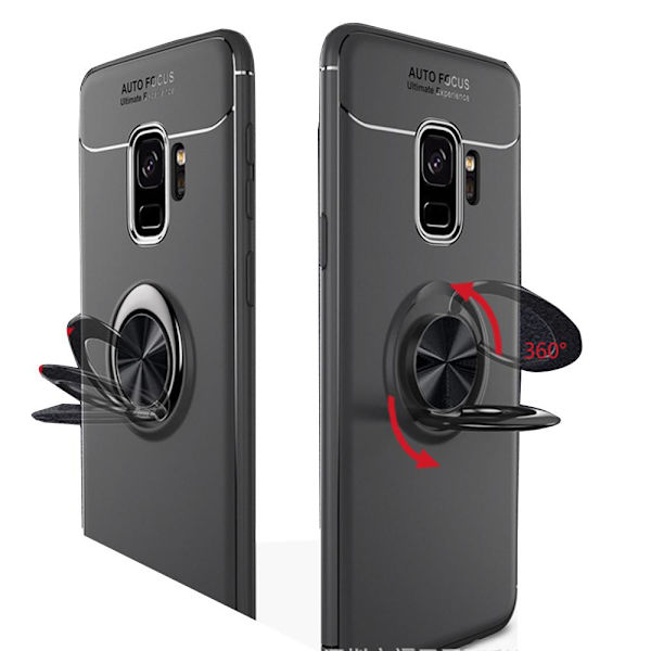 Samsung Galaxy A6 2018 - AUTO FOCUS - Skal med Ringh�llare Svart/Blå