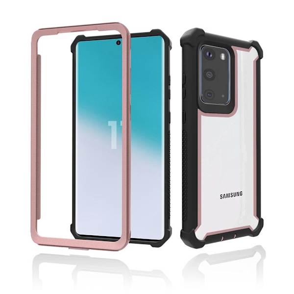 Samsung Galaxy S20 - Stötdämpande Stilrent Skal MultiColor Svart/Rosé