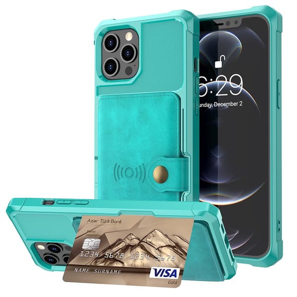 iPhone 13 Pro Max - Cover med kortholder Svart