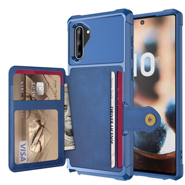 Samsung Galaxy Note10 - Stilrent Skal med Kortfack Brun