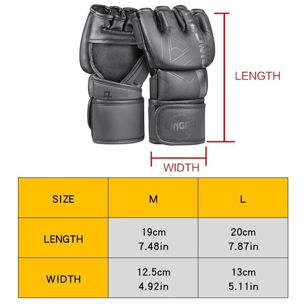 MMA/Kickboxning Handskar  PU-läder & Full Handtäckning Vit Medium