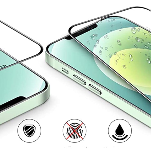 iPhone 12 Pro näytönsuoja 2.5D 9H 0.3mm Transparent Svart