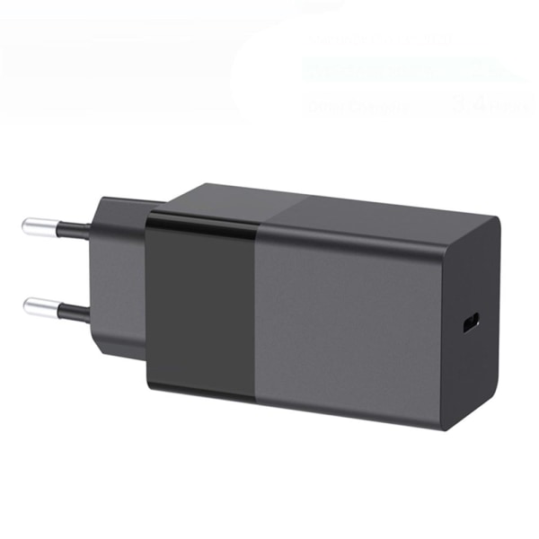 65W PD Quick Charge Type-C vægadapter Svart