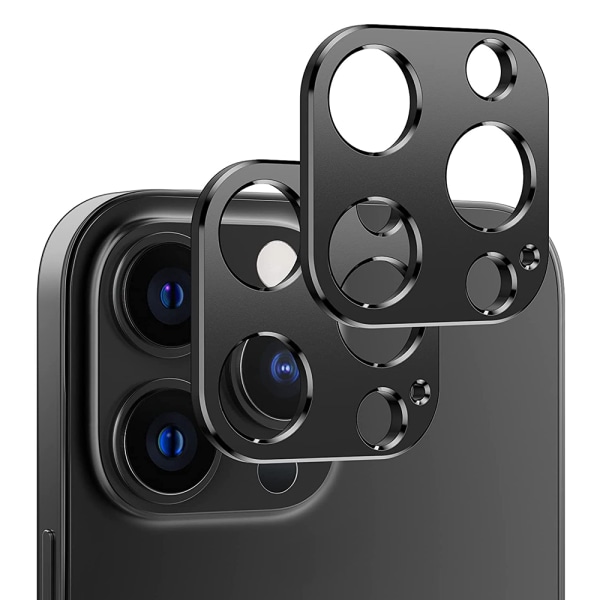 2-PAKK iPhone 14 Pro - 2,5D skjermbeskytter + kameralinsebeskytter 0,3 mm Transparent