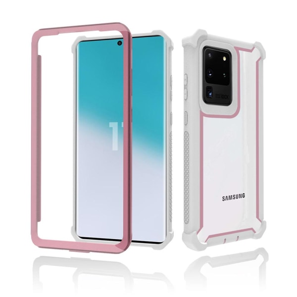 Samsung Galaxy S20 Ultra - Kraftfullt Skyddsskal DarkRed Svart/Röd