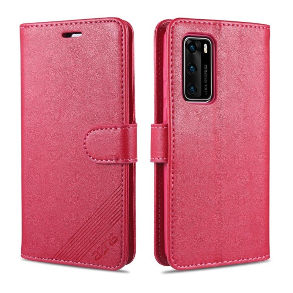 Huawei P40 - Smart Yazunshi Wallet Case Röd