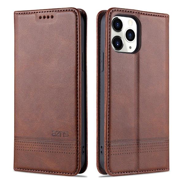 iPhone 12 Pro Max - Stilsäkert Plånboksfodral Brun
