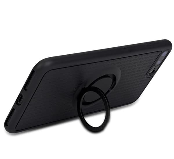 iPhone 6/6S+ - Carbon Silikonskal med Ringhållare FLOVEME Grå Grå