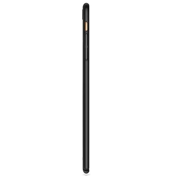 iPhone 7 Plus - Mattbehandlat Praktiskt Silikonskal Svart