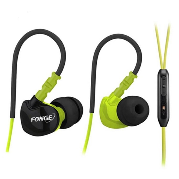 FONGE Sport In-ear-hodetelefoner med mikrofon (øretelefoner) Grön