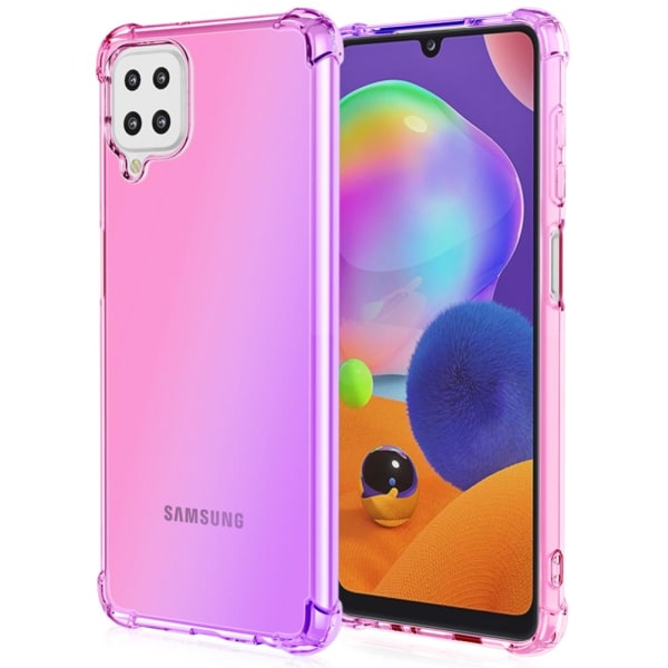 Samsung Galaxy A22 4G - Stilrent Silikonskal Blå/Rosa