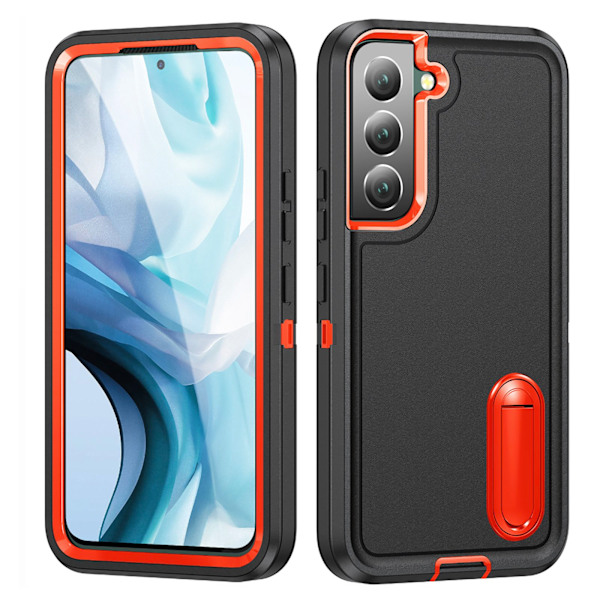 Galaxy S23 Armor Duty Kickstand Skal  Robust Skydd och Bekvämlighet Orange