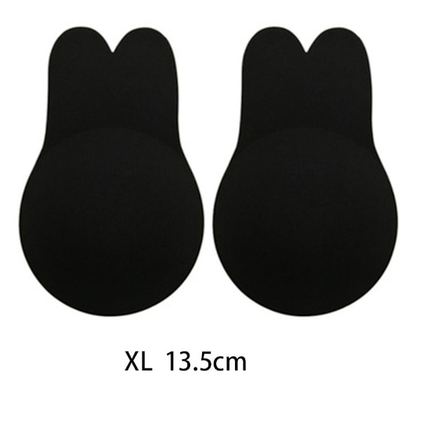 Selvklæbende stropløs BH Komfortabel Holdbar Svart XXL 13cm