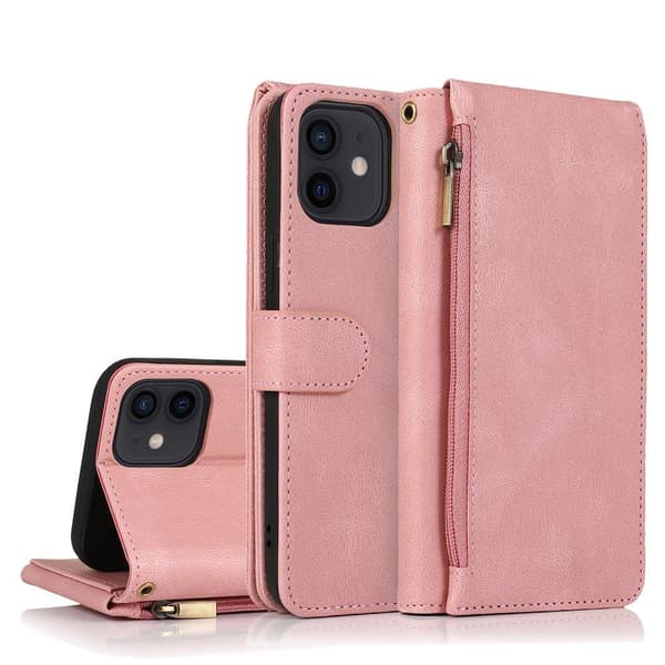 iPhone 12 - Floveme Plånboksfodral Brun