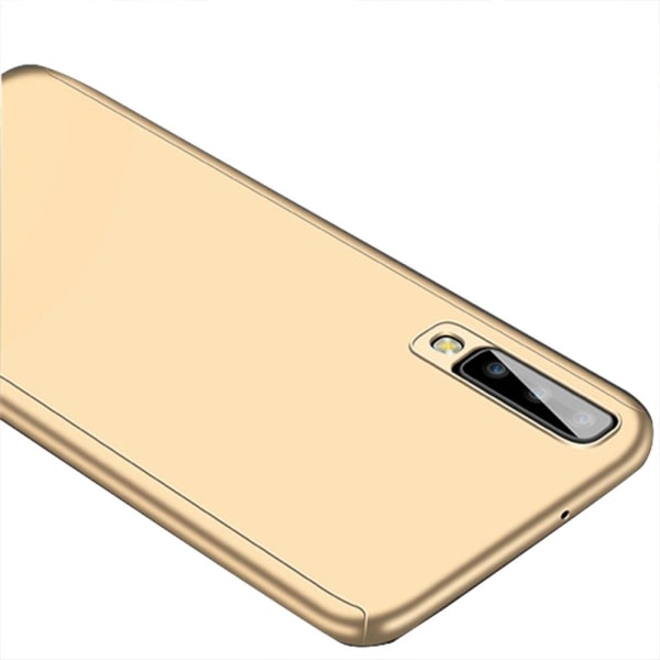 Samsung Galaxy A70 - Praktisk beskyttelsesveske med full deksel (FLOVEME) PinkGold Roséguld