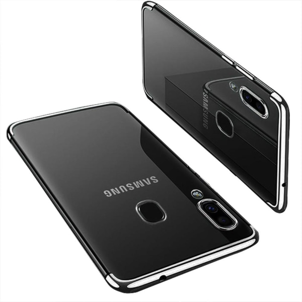 Samsung Galaxy A20E - St�td�mpande Silikonskal Floveme Silver