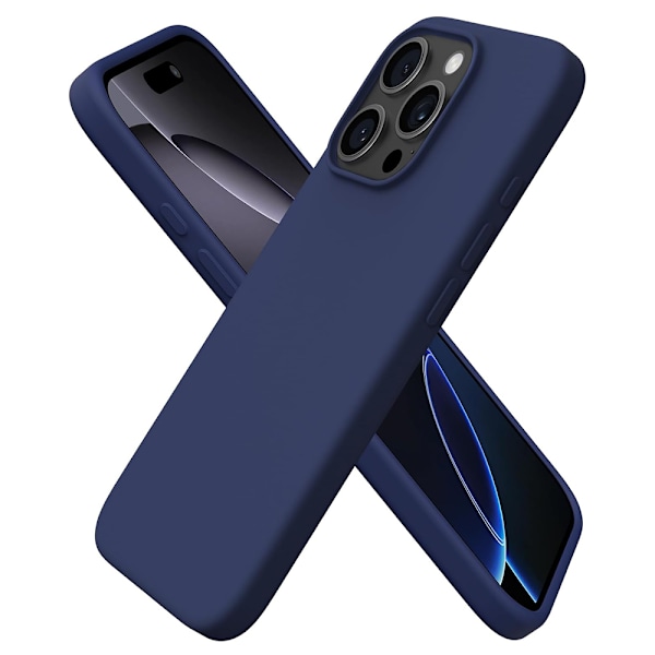 iPhone 16 Pro - Silikonskal med Premiumskydd Grå